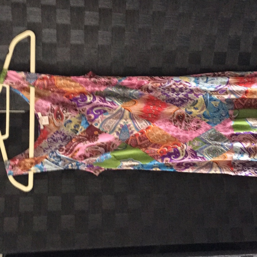 Floor length silky boho dress